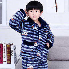 Donger wear three thicker clip cotton pajamas children children cotton thickened clip Home Furnishing child baby clothes Twelve Seventeen thousand five hundred and fifty-six