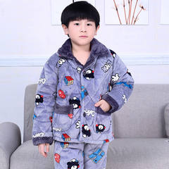 Donger wear three thicker clip cotton pajamas children children cotton thickened clip Home Furnishing child baby clothes Twelve Seventeen thousand five hundred and sixty