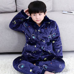 Donger wear three thicker clip cotton pajamas children children cotton thickened clip Home Furnishing child baby clothes Twelve Seventeen thousand five hundred and fifty