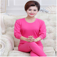 Special offer every day long johns in the elderly female elderly in cotton turtleneck Underwear Size cotton sweater suit 100 (138-160 Jin) Rose pure color low collar