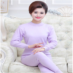 Special offer every day long johns in the elderly female elderly in cotton turtleneck Underwear Size cotton sweater suit 100 (138-160 Jin) In the pure purple collar