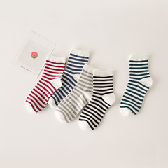 Long stripe socks children wind socks Korea Institute of British trendsetter in autumn and winter socks lovely personality Harajuku Size 35-44 One hundred and fifty