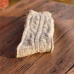 South Korea heap socks, autumn and winter Vintage cotton hose socks, Department of the original Department of the wind, snow, thickening of the Institute of wool stockings Size 35-44 Light grey