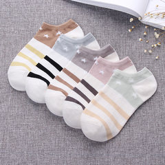 Socks socks cotton socks children summer slim low candy colored socks socks color Korea lovely students Note: except for nine points, all feet are connected to the foot stepping option Star money 5 double