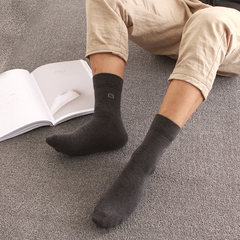 5 double wrapped bamboo shoes, anti cracking socks, foot splitting socks, heel cracking socks, foot socks, men and women thick cotton heel Size 35-44 Male deep grey relent