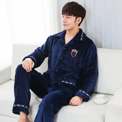 Winter velvet pajamas, men's autumn and winter, long sleeve teenagers, medium and old age Flannel Suit Explosion 28 is similar to the main drawing Ginger