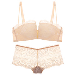 Gepa winter sexy lace four and a half cup underwear, gather no small chest bra comfort the suit rim Skin colour 32=70AB general purpose