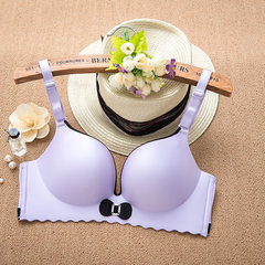 Every day special offer underwear, no trace underwear, female bra without steel ring gather sexy small chest girl bra set 133 purple 80C