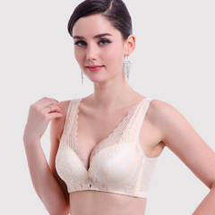 Special offer every day without wheel rim bra gather close Furu adjustable underwear vest type V small chest deep sexy female A82 Skin colour 80B/36B