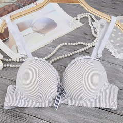 Underwear girl summer thin white girl bra development without rim and trace small chest high school bra 6833 ash piece (buy two priority shipments)