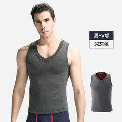 Every man with special offer Yu Zhaolin cashmere thermal vest vest in elderly women's underwear lovers in winter 170 (L) V Mens Gray Collar