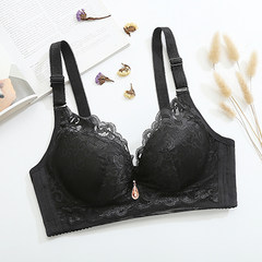 New wireless small chest sexy lace push up bra underwear T187 adjustment on collection Furu thickening black 36B/80B