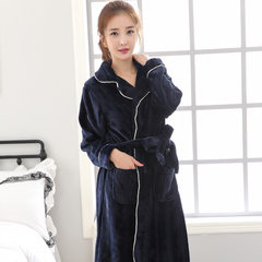 Female winter flannel bathrobe Nightgown lengthened Mens coral fleece bathrobe pyjamas in the spring and autumn clothing Home Furnishing thickening couple 170 (L) 709 women