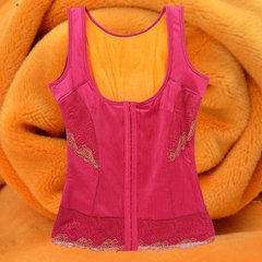 The winter warm vest with female body code cashmere tight body underwear abdomen add fertilizer increased 200 kg 2XL: suggest 95~120 Jin 0606 red