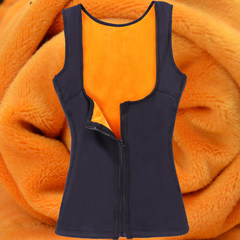 The winter feeding warm cotton vest with female cashmere coat wearing underwear postpartum breast feeding bottoming vest 6XL recommends 170-185 Jin wear 3953# double black