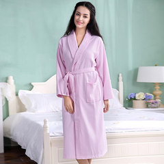 The hotel bathrobe and cotton towelling bathrobe absorbent cotton thickened adult long sleeved robe lovers in autumn and winter Height 165-180/L A waffle powder
