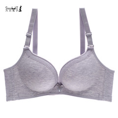 Six rabbits, ladies, bras, bras, comfort, simplicity, pure colors, no rims, thin bras on the top gray 38=85AB (pass cup)