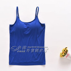 Female bra-t with no bra modal rim Camisole bra cup one Yoga free paper backing Trumpet L (163\115 Jin) This paragraph after the sapphire blue tape
