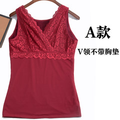 Big code warm vest, breast feeding and cashmere feeding, winter add fat, increase fat MM200 pounds, increase the length of the purse 6XL (180-230 Jin) A V do not take wine red bra