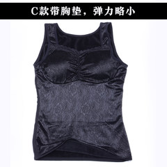 Big code warm vest, breast feeding and cashmere feeding, winter add fat, increase fat MM200 pounds, increase the length of the purse 6XL (180-230 Jin) C U black tie pad
