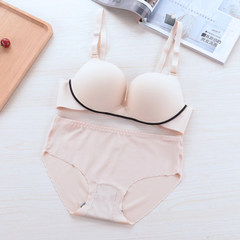 Japanese style underwear, students, thickness of small bra, gather girls without rims, no bra bra set sexy Skin suit 38/85A (thick paragraph)