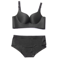 DK genuine female underwear without ring a chip no trace gather sexy small chest red bra set year of fate black 70A