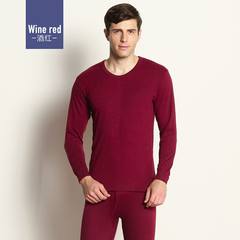 Red underwear official flagship long johns female cotton cotton sweater cotton old man warm suit 165/90 Red wine for men