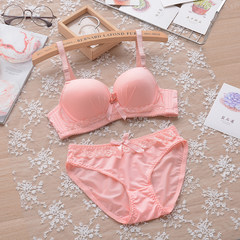 In summer, a cute girl, a girl's underwear set, a sweet girl, a little bra and a bra set 966 shrimp red [suit] 32/70AB universal cup