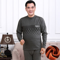 Middle aged and old people warm underwear, lady thickening, cashmere suit, male mother, grandmother, cotton, XL, winter L Male 2350-14