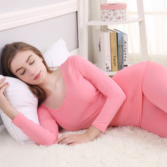 Every day special offer warm underwear female suit thin cotton sweater tight modal backing Ms. long johns M [80-100 Jin] Watermelon Red