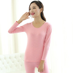 Cotton cotton high school girls long johns warm underwear set size thin cotton sweater M code (70-90 Jin) 6606 sunset red