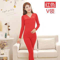 Special offer every day long johns sexy lady's underwear thin underwear winter suit backing Size: 150-170cm weight 40-70kg proposals gules