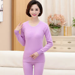 Thermal underwear sets special offer every day in the elderly female mother Cotton Long Johns middle thin cotton sweater 85M (85-100 Jin) Purple T-shirt