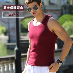 Warm vest, lady, man, cashmere, body, coat, underwear, cotton, bottoming suit, autumn and winter M Wine red - male