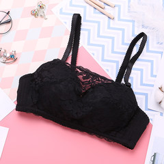 Summer black and white lace bra stomacher type high school students underwear bra gather small thin package 295 black [single piece] 32/70AB universal cup