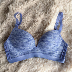 Autumn and autumn new style without steel ring, a piece of underwear, Korean women's seamless collection of bra, bra bra blue 32AB cup