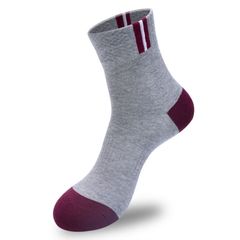 Male male sports socks socks pure cotton socks socks black four waist deodorant socks 20 double socks Qiu dongkuan F Grey 2