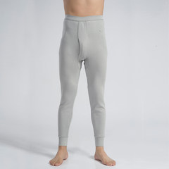 Men's cotton male single long johns warm pants thin cotton trousers and tight pants pants youth backing line M Light grey