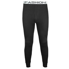 Men's cotton male single long johns warm pants thin cotton trousers and tight pants pants youth backing line M Fashion Black