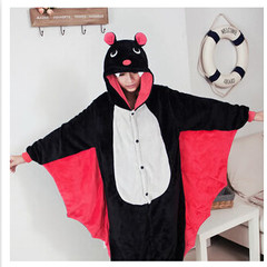 American captain, Siamese pajamas, adult cartoon animals, men's and women's home suits autumn Onesie cosplay L=170-179 height, shoes Bat