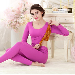Female underwear with velvet T-shirt bottoming Girls Winter tight long johns warm body suit All 80-140 were suitable [pounds] 1605- pansy