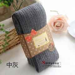 Autumn and winter grey twist tights, mid autumn thick stockings, conjoined socks, cotton tights, grounding socks 10 - 13.5 yuan, sending 2 double Medium grey 7#