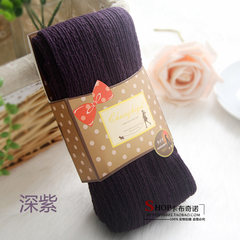 Autumn and winter grey twist tights, mid autumn thick stockings, conjoined socks, cotton tights, grounding socks 10 - 13.5 yuan, sending 2 double Deep violet (violet) 10#
