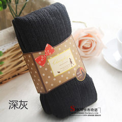 Autumn and winter grey twist tights, mid autumn thick stockings, conjoined socks, cotton tights, grounding socks 10 - 13.5 yuan, sending 2 double Dark grey 2#