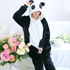 熊猫卡通连体睡衣情侣动物男女秋冬季春季日韩版可爱学生国宝熊猫 S(150-158cm) 熊猫