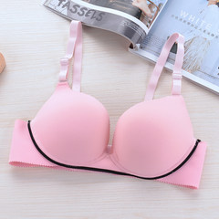 A piece of seamless underwear, no steel ring, students' small chest sexy bra bra, girls' thickness adjustable bra Pink 01 36 yards and 80 pieces