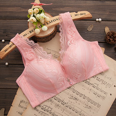 Special offer every day without wheel rim bra gather close Furu adjustable underwear vest type V small chest deep sexy female A82 Pink 80B/36B