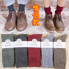 5 pairs of Japanese men stockings Harajuku folk style thick socks cotton socks socks and stockings in male tide F New lovers 5 color outfit