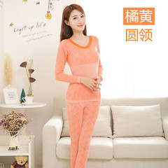 Special offer every day long johns sexy lady's underwear thin underwear winter suit backing Size: 150-170cm weight 40-70kg proposals Orange