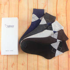 Men socks cotton socks and stockings deodorant sweat absorbing sport socks socks gift business four male F Diamond case